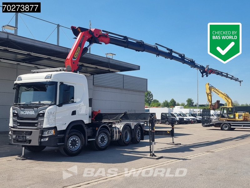 Scania G500 8X2 Retarder Liftachse Palfinger Kran PK 58.002 TEC F + JIB - Vilcējs: foto 1 Scania G500 8X2 Retarder Liftachse Palfinger Kran PK 58.002 TEC F + JIB - Vilcējs: foto 1