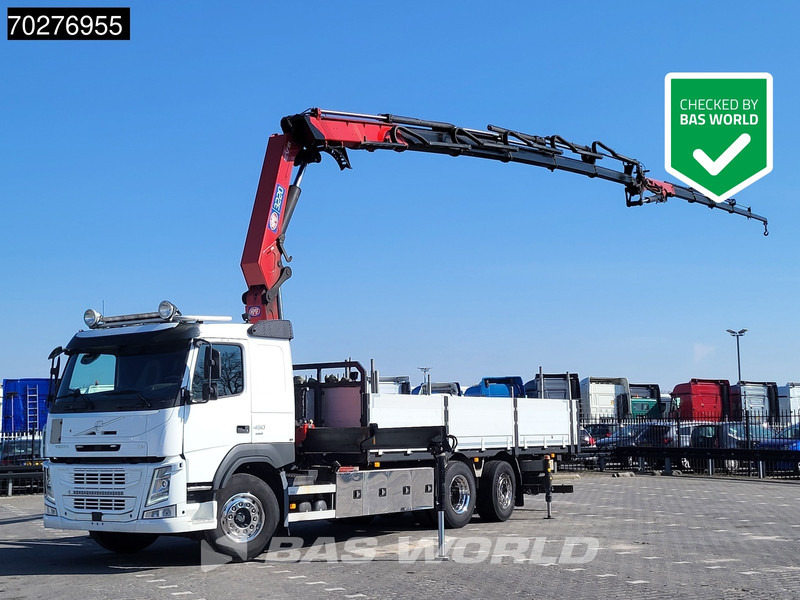Volvo FM 450 6X2 HMF 3220 Crane Kran Lift-Lenkachse VEB+ Euro 6 - Bortu kravas automašīna/ Platforma, Kravas auto ar manipulatoru: foto 1 Volvo FM 450 6X2 HMF 3220 Crane Kran Lift-Lenkachse VEB+ Euro 6 - Bortu kravas automašīna/ Platforma, Kravas auto ar manipulatoru: foto 1