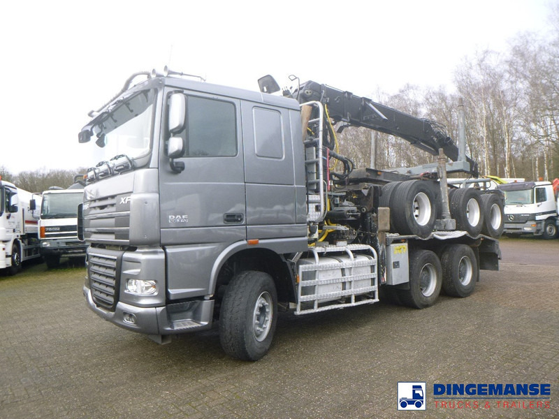 DAF XF 105.510 6x4 + Loglift F281S83 crane / timber truck + dolly - Kravas auto ar manipulatoru: foto 1 DAF XF 105.510 6x4 + Loglift F281S83 crane / timber truck + dolly - Kravas auto ar manipulatoru: foto 1