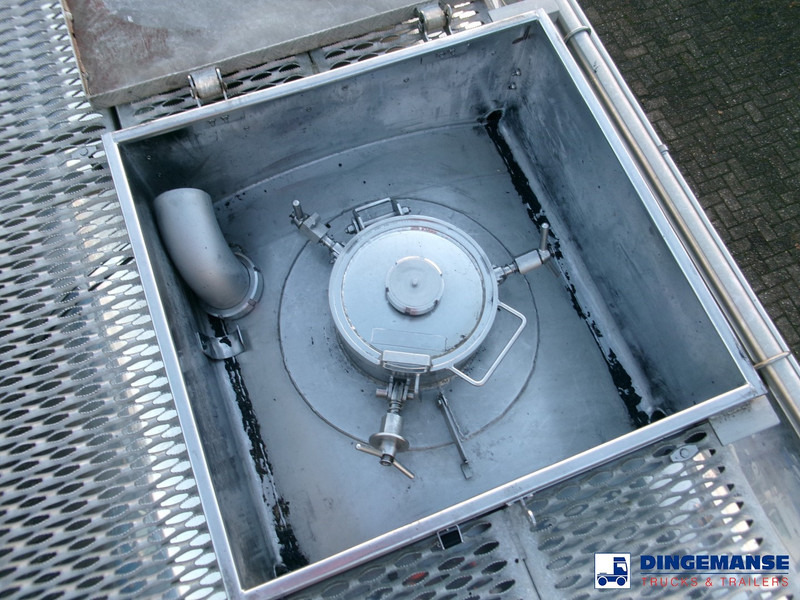 Puspiekabe cisterna Feldbinder Chemical tank inox 33.5 m3 / 1 comp + pump: foto 18