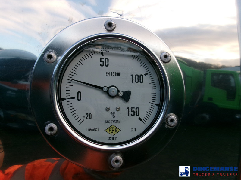 Puspiekabe cisterna Feldbinder Chemical tank inox 33.5 m3 / 1 comp + pump: foto 13