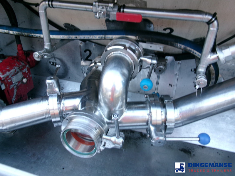 Puspiekabe cisterna Feldbinder Chemical tank inox 33.5 m3 / 1 comp + pump: foto 7