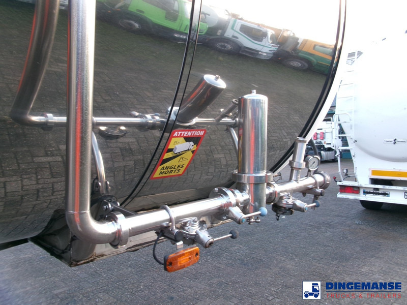Puspiekabe cisterna Feldbinder Chemical tank inox 33.5 m3 / 1 comp + pump: foto 9