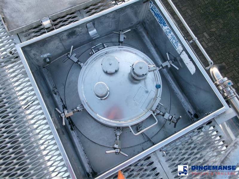 Puspiekabe cisterna Feldbinder Chemical tank inox 33.5 m3 / 1 comp + pump: foto 14
