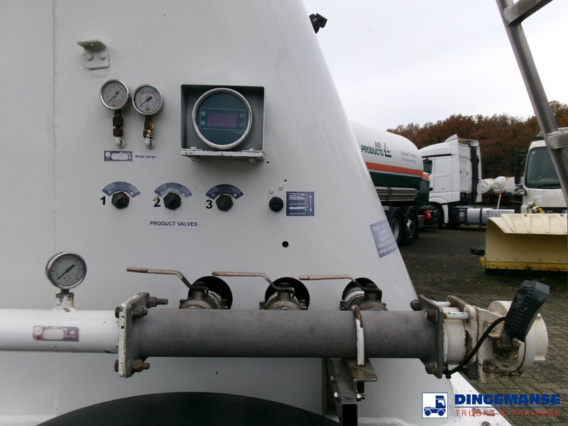 Puspiekabe cisterna Feldbinder Powder tank alu 40 m3 / 1 comp + compressor: foto 13