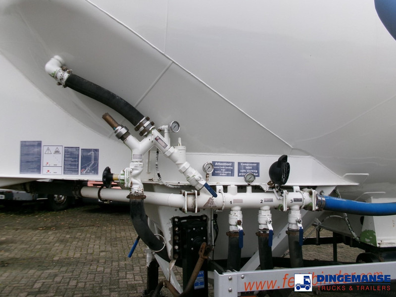 Puspiekabe cisterna Feldbinder Powder tank alu 40 m3 / 1 comp + compressor: foto 12