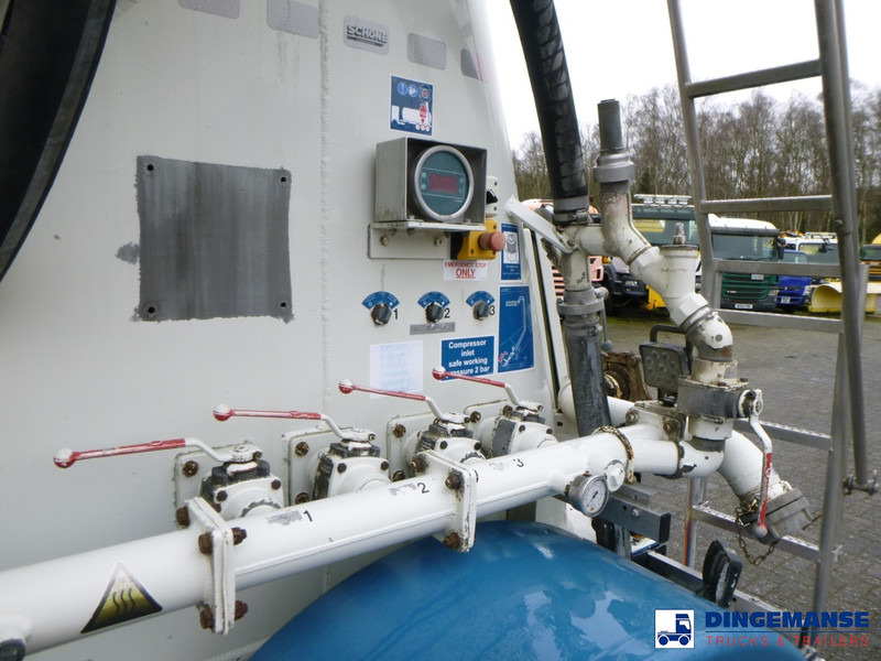 Puspiekabe cisterna Feldbinder Powder tank alu 50 m3 / 1 comp: foto 13