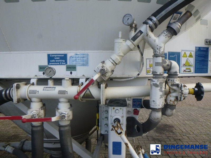 Puspiekabe cisterna Feldbinder Powder tank alu alu 49 m3 / 1 comp: foto 11