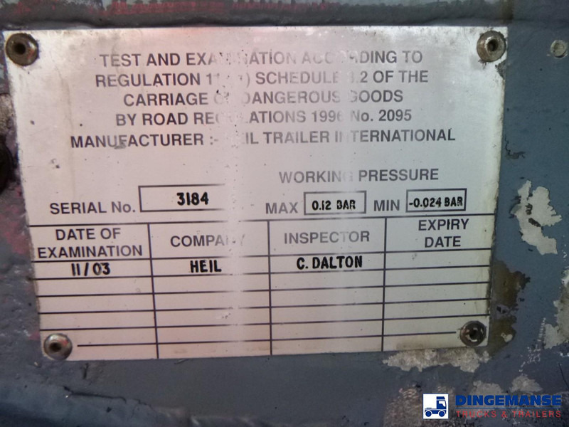 Puspiekabe cisterna Heil / Thompson Fuel tank alu 34.2 m3 / 1 comp: foto 19