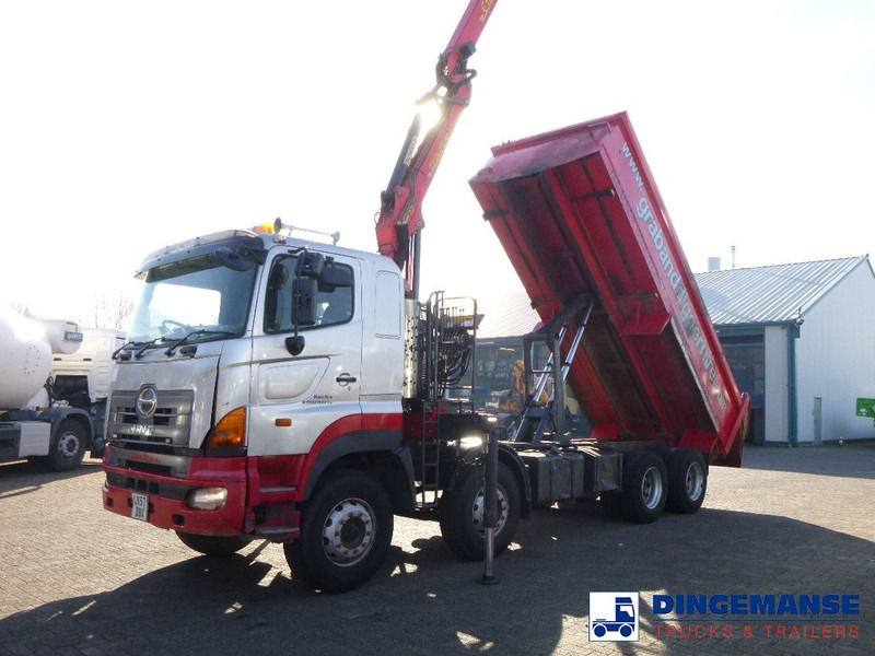 Hino FY1EUKA 8x4 tipper RHD + Palfinger E120L + grapple - Kravas auto ar manipulatoru: foto 1 Hino FY1EUKA 8x4 tipper RHD + Palfinger E120L + grapple - Kravas auto ar manipulatoru: foto 1