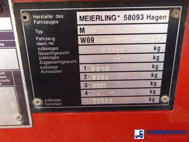 Puspiekabe pašizgāzējs Meierling Tipper trailer alu 21 m3 + tarpaulin: foto 9
