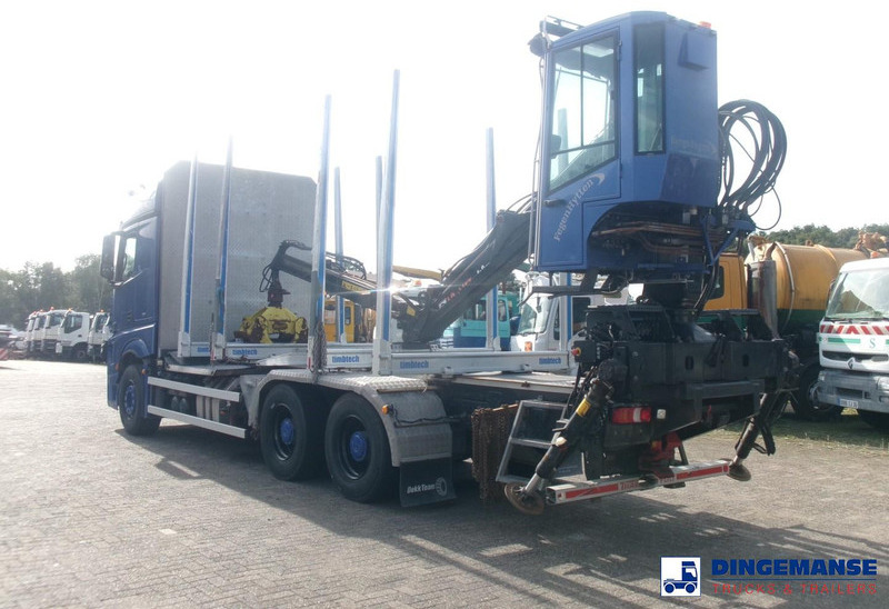 Mercedes-Benz Actros 2663 6x4 Euro 6 loglift F96 crane timber truck - Kokvedējs, Kravas auto ar manipulatoru: foto 3 Mercedes-Benz Actros 2663 6x4 Euro 6 loglift F96 crane timber truck - Kokvedējs, Kravas auto ar manipulatoru: foto 3