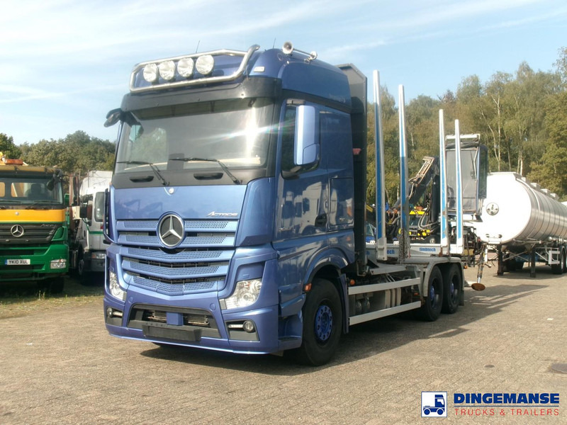 Mercedes-Benz Actros 2663 6x4 Euro 6 loglift F96 crane timber truck - Kokvedējs, Kravas auto ar manipulatoru: foto 1 Mercedes-Benz Actros 2663 6x4 Euro 6 loglift F96 crane timber truck - Kokvedējs, Kravas auto ar manipulatoru: foto 1