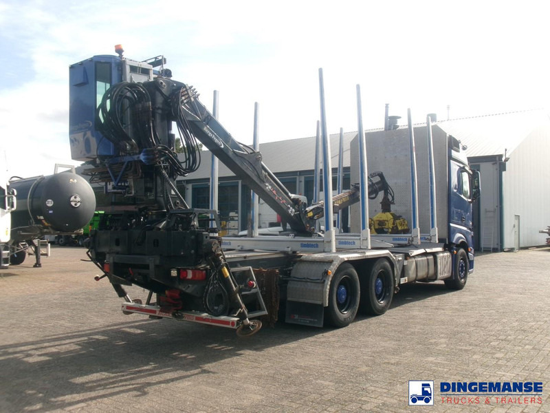 Mercedes-Benz Actros 2663 6x4 Euro 6 loglift F96 crane timber truck - Kokvedējs, Kravas auto ar manipulatoru: foto 4 Mercedes-Benz Actros 2663 6x4 Euro 6 loglift F96 crane timber truck - Kokvedējs, Kravas auto ar manipulatoru: foto 4