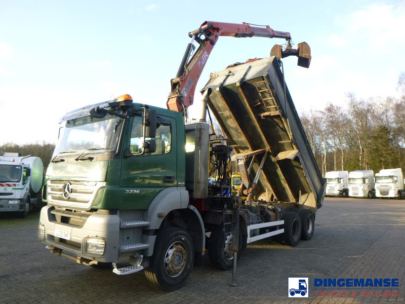 Mercedes-Benz Axor 3236 8x4 RHD tipper + Hiab 1283 DK-2 Duo - Kravas auto ar manipulatoru: foto 1 Mercedes-Benz Axor 3236 8x4 RHD tipper + Hiab 1283 DK-2 Duo - Kravas auto ar manipulatoru: foto 1