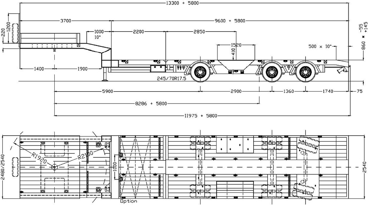 Puspiekabe zema profila platforma Faymonville 3-Achs Multimax F-S43-1AAF teleskop Radmulde: foto 15