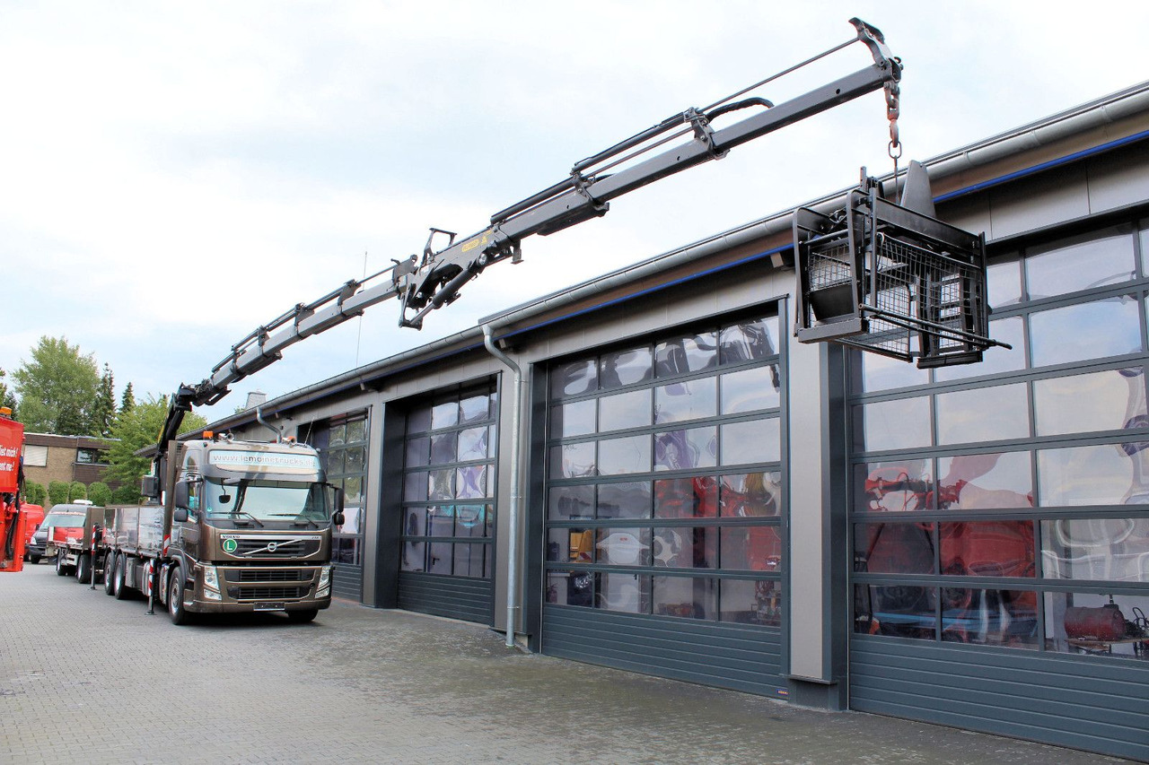Volvo FM 420 6x2 Container-Pritsche+Kran PK 34.002+JIB - Bortu kravas automašīna/ Platforma, Kravas auto ar manipulatoru: foto 1 Volvo FM 420 6x2 Container-Pritsche+Kran PK 34.002+JIB - Bortu kravas automašīna/ Platforma, Kravas auto ar manipulatoru: foto 1