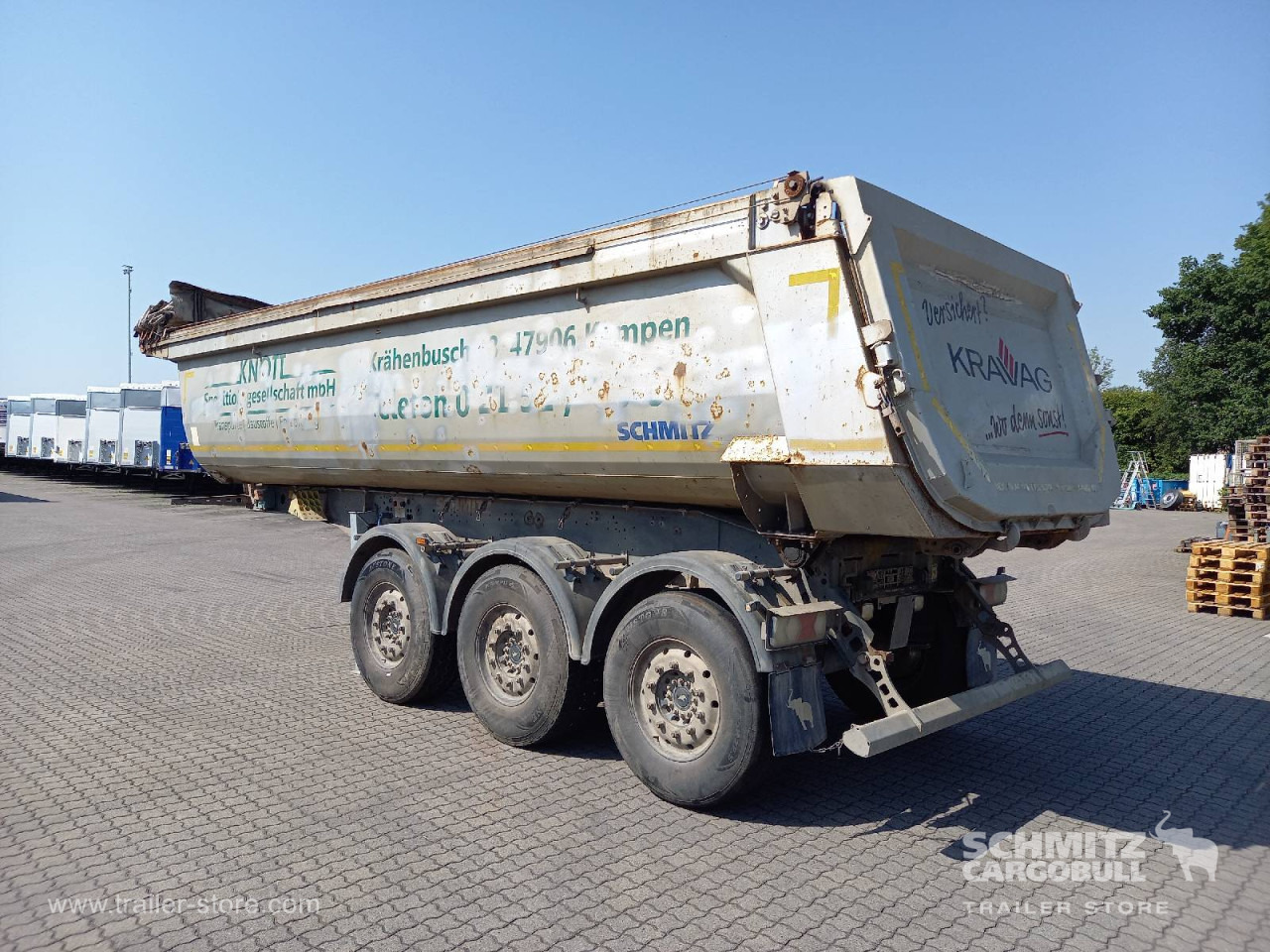 SCHMITZ Auflieger Kipper Stahlrundmulde 25m³ - Puspiekabe pašizgāzējs: foto 5 SCHMITZ Auflieger Kipper Stahlrundmulde 25m³ - Puspiekabe pašizgāzējs: foto 5