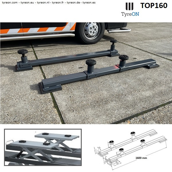 TOP160 Cross beams - SUV adapters - 160 cm - for car scissor lifts - Garāžu aprīkojums: foto 4 TOP160 Cross beams - SUV adapters - 160 cm - for car scissor lifts - Garāžu aprīkojums: foto 4