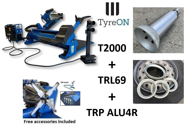 Truck tyre changer 60 Inch + ubeless truck tyre mounting head + 4 protection rings for alloy truck rims - Garāžu aprīkojums: foto 1 Truck tyre changer 60 Inch + ubeless truck tyre mounting head + 4 protection rings for alloy truck rims - Garāžu aprīkojums: foto 1