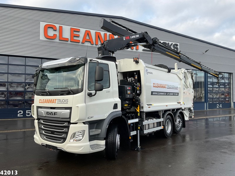 DAF FAN CF 340 Hiab 23 ton/meter laadkraan - Atkritumu vedējs: foto 1 DAF FAN CF 340 Hiab 23 ton/meter laadkraan - Atkritumu vedējs: foto 1