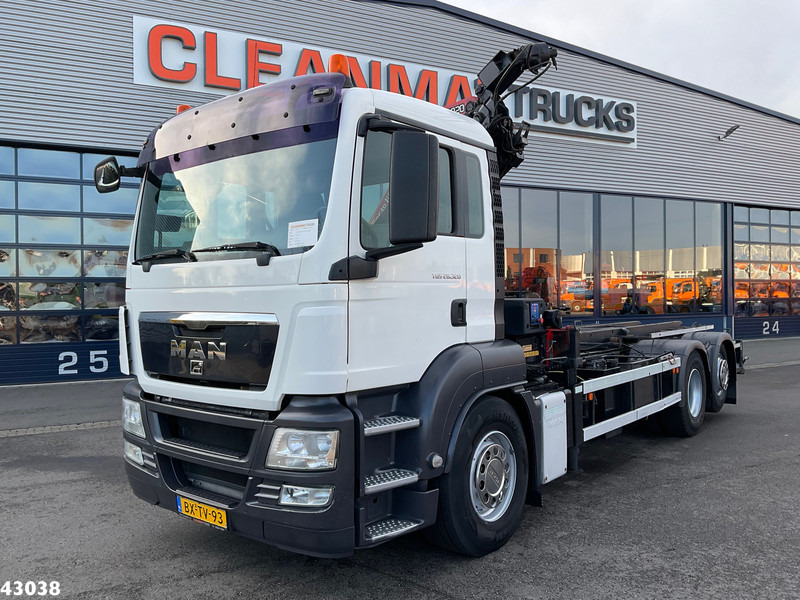 Kravas automašīna - kabeļu sistēma, Kravas auto ar manipulatoru MAN TGS 26.320 HMF 20 Tonmeter laadkraan: foto 6