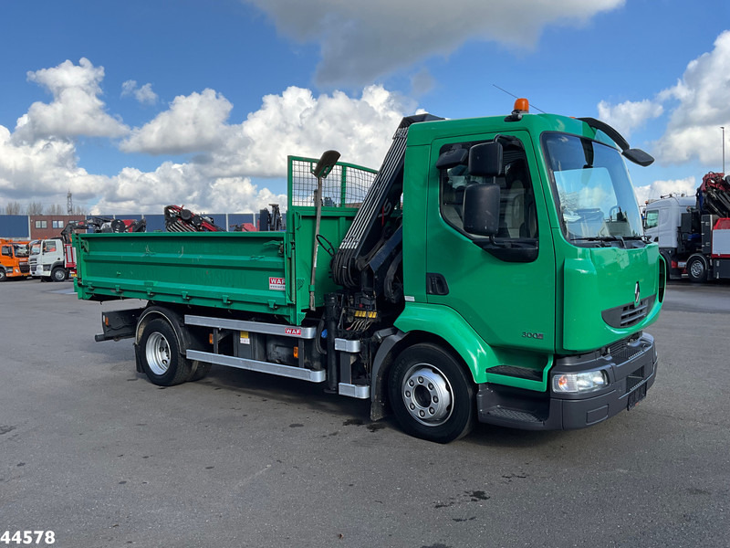 Kravas automašīna pašizgāzējs, Kravas auto ar manipulatoru Renault Midlum 300.12 Manual Hiab 8 Tonmeter laadkraan Just 81.549 km!: foto 6
