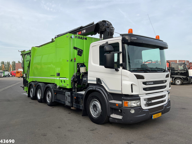 Scania P 360 Faun 18m³ + Hiab crane + Underground Container Washing Installation - Atkritumu vedējs: foto 3 Scania P 360 Faun 18m³ + Hiab crane + Underground Container Washing Installation - Atkritumu vedējs: foto 3
