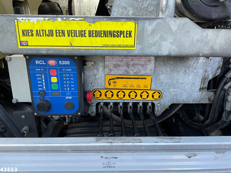 Kravas automašīna pašizgāzējs, Kravas auto ar manipulatoru Scania P 410 8x4 Euro 6 HMF 18 Tonmeter laadkraan: foto 17