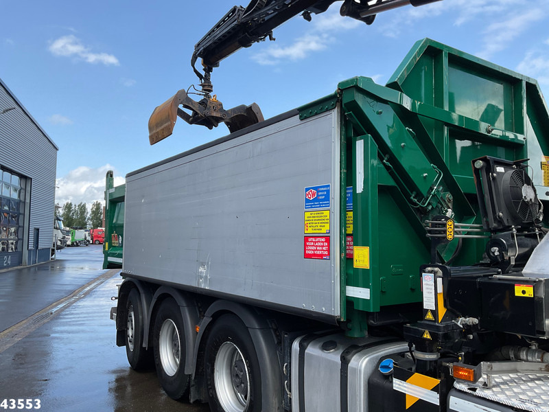 Kravas automašīna pašizgāzējs, Kravas auto ar manipulatoru Scania P 410 8x4 Euro 6 HMF 18 Tonmeter laadkraan: foto 9