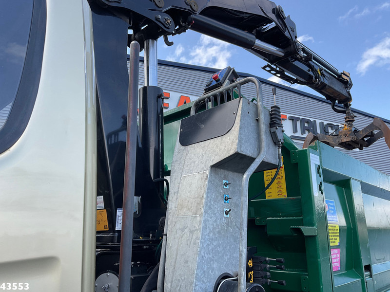Kravas automašīna pašizgāzējs, Kravas auto ar manipulatoru Scania P 410 8x4 Euro 6 HMF 18 Tonmeter laadkraan: foto 16