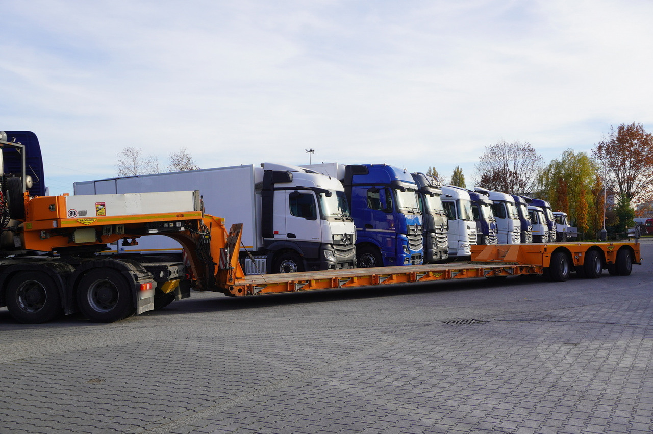 BROSHUIS 3ABD-48 61.0t TiefBet low-loader semi-trailer / 40 tons cap. / 3 steering axles / hydraulic suspension - Puspiekabe zema profila platforma: foto 3 BROSHUIS 3ABD-48 61.0t TiefBet low-loader semi-trailer / 40 tons cap. / 3 steering axles / hydraulic suspension - Puspiekabe zema profila platforma: foto 3