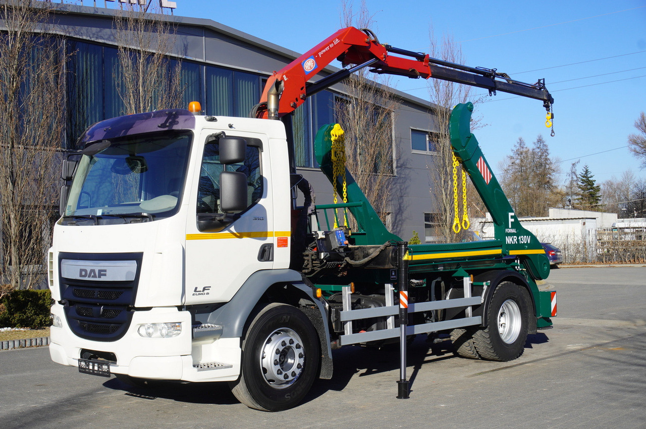 DAF LF 18.310 E6 / Skip loader Fornal NKR 130V / HDS HMF 735 K2 / Manual gearbox - Būvgružu konteineru vedējs, Kravas auto ar manipulatoru: foto 2 DAF LF 18.310 E6 / Skip loader Fornal NKR 130V / HDS HMF 735 K2 / Manual gearbox - Būvgružu konteineru vedējs, Kravas auto ar manipulatoru: foto 2