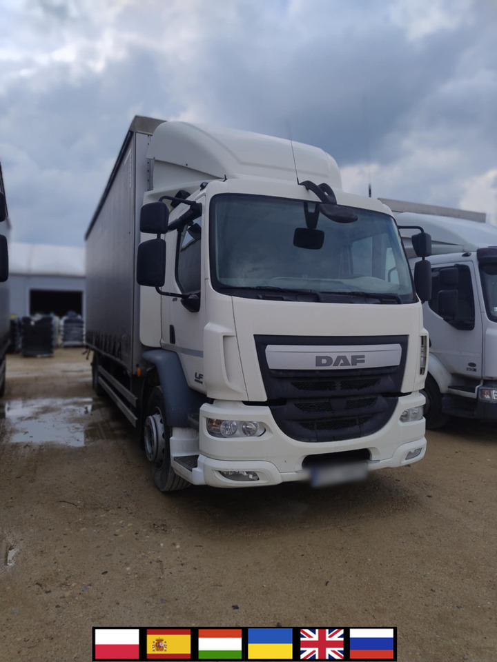 Kravas automašīna ar tentu DAF LF 250 / Curtainsider 18 EPAL / sleeping cab: foto 1