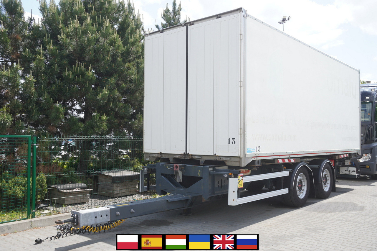 Piekabe slēgtā virsbūve Fruehauf passthrough box trailer 18 EPAL / 2021 / SAF axles: foto 1