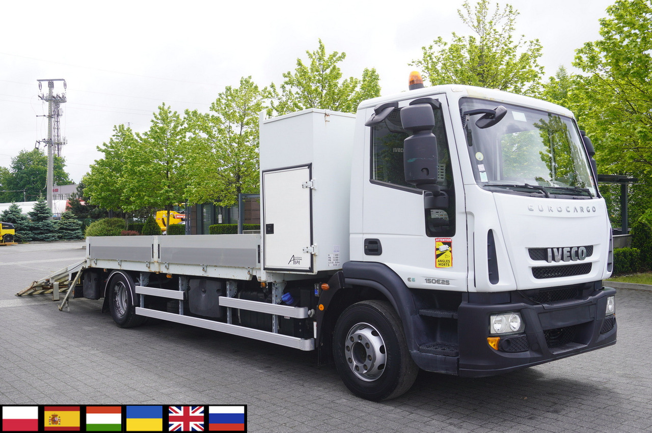 IVECO Eurocargo 150 E25 / 90 tho. km !!! / Tow truck - Bortu kravas automašīna/ Platforma: foto 1 IVECO Eurocargo 150 E25 / 90 tho. km !!! / Tow truck - Bortu kravas automašīna/ Platforma: foto 1