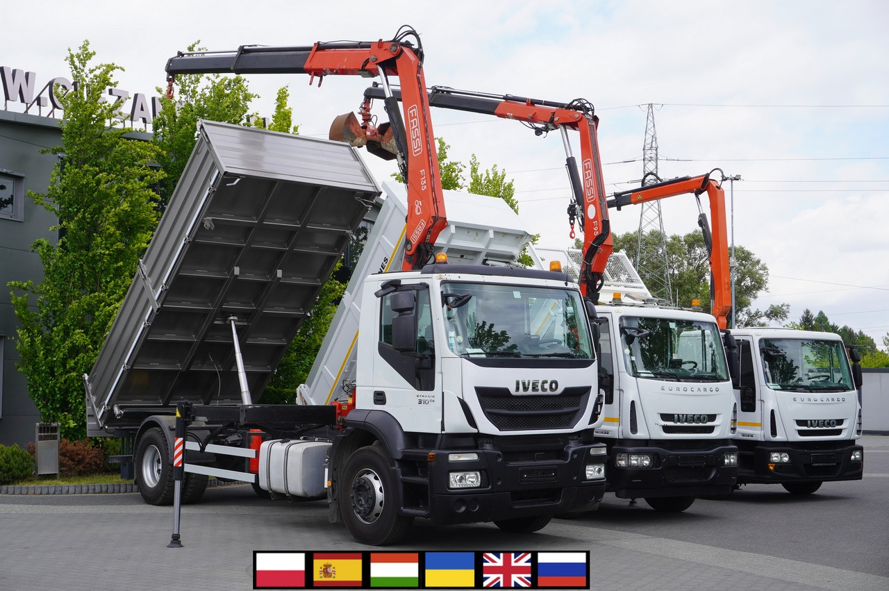 IVECO Stralis 310 E6 / NEW 3-sided tipper / Fassi F135 crane with remote control - Kravas auto ar manipulatoru: foto 1 IVECO Stralis 310 E6 / NEW 3-sided tipper / Fassi F135 crane with remote control - Kravas auto ar manipulatoru: foto 1