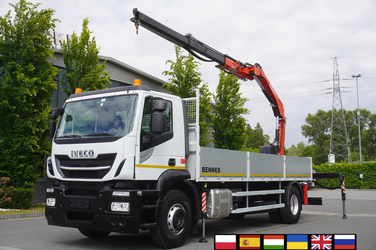 Iveco Stralis 310 / 34 tho km !!! / FASSI 4 Tons 400 MTH! / Flatbed - Bortu kravas automašīna/ Platforma, Kravas auto ar manipulatoru: foto 1 Iveco Stralis 310 / 34 tho km !!! / FASSI 4 Tons 400 MTH! / Flatbed - Bortu kravas automašīna/ Platforma, Kravas auto ar manipulatoru: foto 1