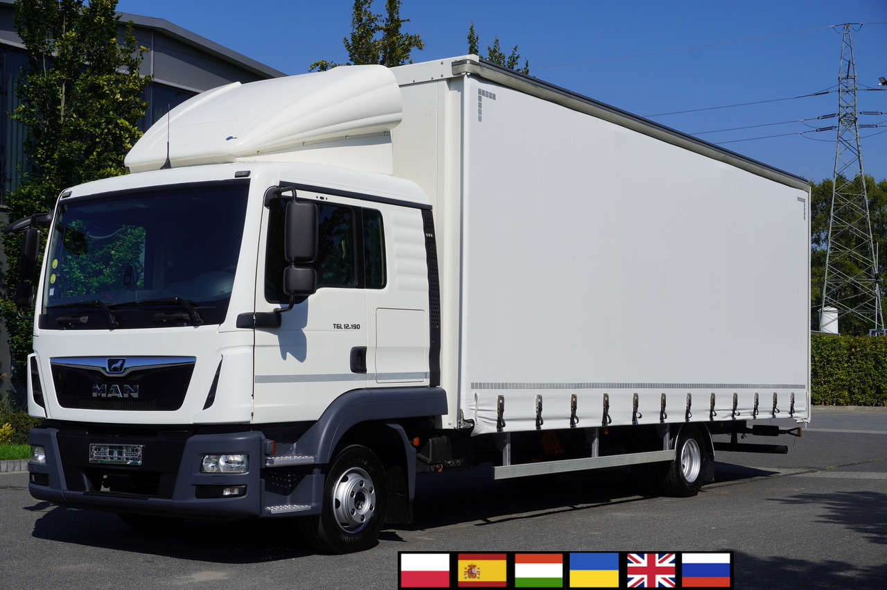 MAN TGL 12.190 / Curtainsider 19 EPAL / Sleeper cab - Kravas automašīna ar tentu: foto 1 MAN TGL 12.190 / Curtainsider 19 EPAL / Sleeper cab - Kravas automašīna ar tentu: foto 1