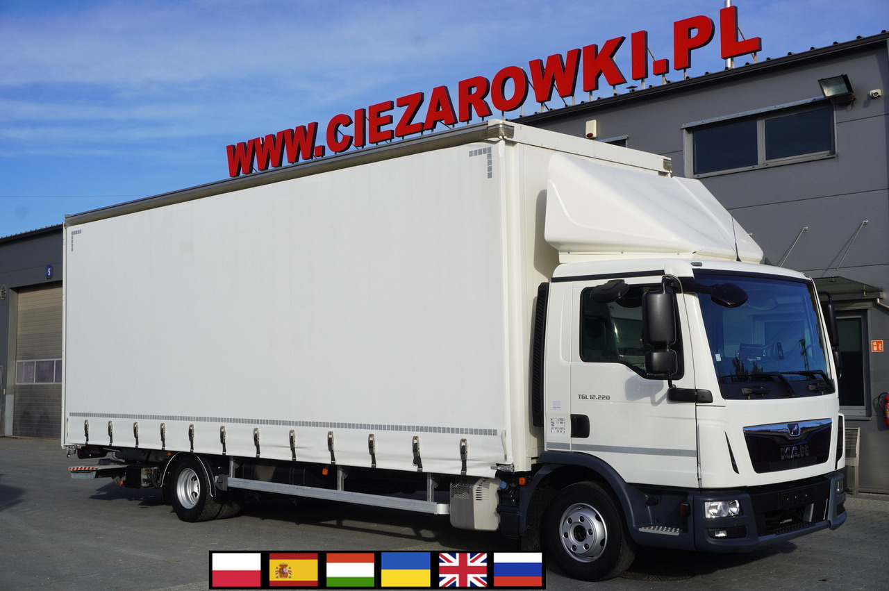 MAN TGL 12.220 / Curtainsider 19 EPAL / 140 tho. km - Kravas automašīna ar tentu: foto 1 MAN TGL 12.220 / Curtainsider 19 EPAL / 140 tho. km - Kravas automašīna ar tentu: foto 1