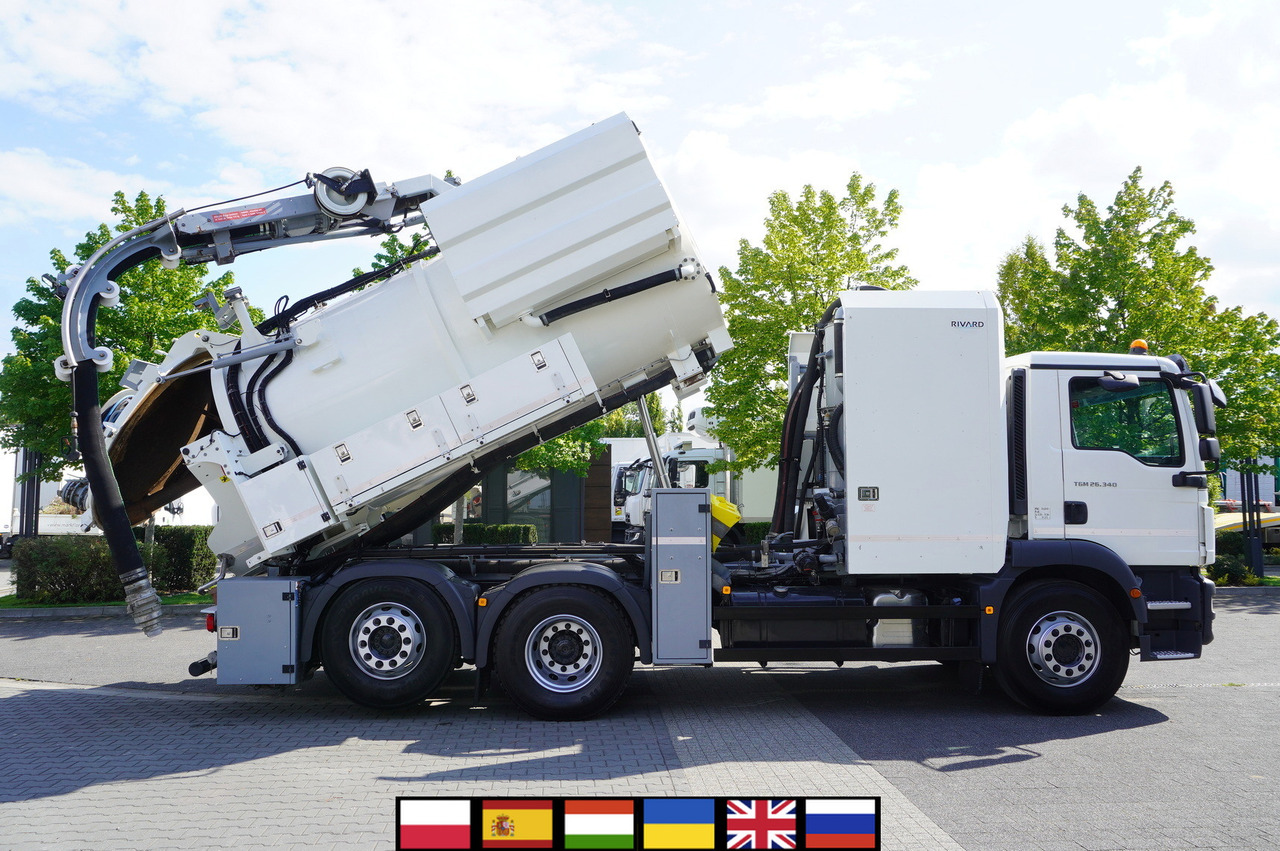 MAN TGM 26.340 E6 / RIVARD sewage cleaner 11.8 m3 / 170 tho. km / steered axle - Asenizācijas mašīna: foto 1 MAN TGM 26.340 E6 / RIVARD sewage cleaner 11.8 m3 / 170 tho. km / steered axle - Asenizācijas mašīna: foto 1