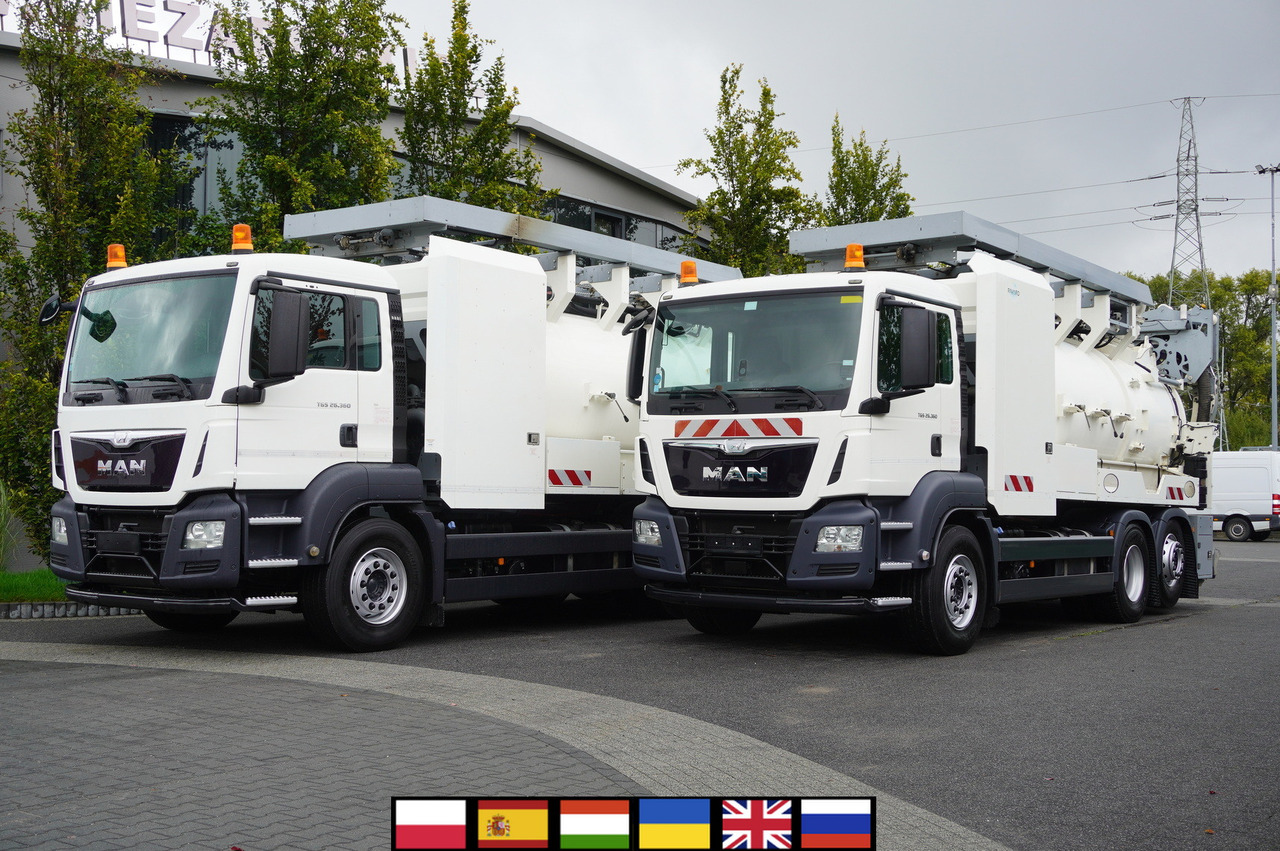 MAN TGS 26.360 E6 / RIVARD sewage cleaner 18 m3 / 90 tho. km / steering axle / 2 units - Asenizācijas mašīna: foto 1 MAN TGS 26.360 E6 / RIVARD sewage cleaner 18 m3 / 90 tho. km / steering axle / 2 units - Asenizācijas mašīna: foto 1