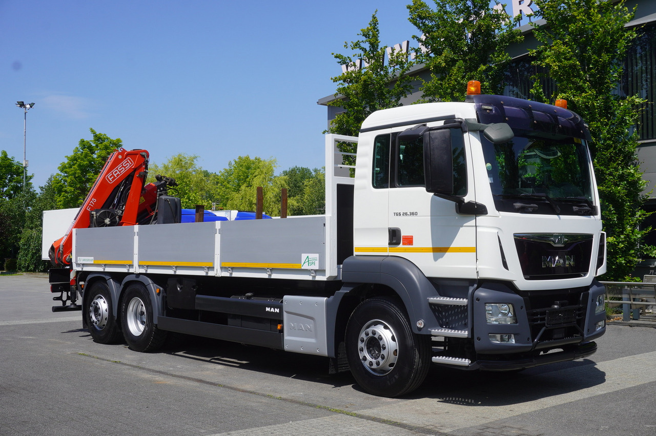 MAN TGS 26.360 Flatbed / Fassi F175 7.7 T / steered 3rd axle - Kravas auto ar manipulatoru: foto 2 MAN TGS 26.360 Flatbed / Fassi F175 7.7 T / steered 3rd axle - Kravas auto ar manipulatoru: foto 2