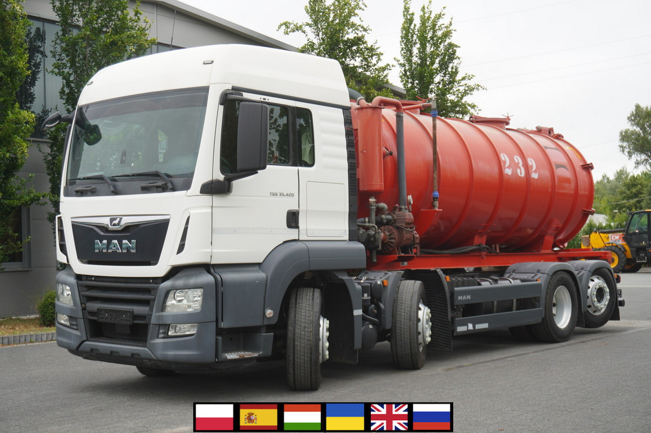 MAN TGS 35.420 8×2 / NEW septic barrel 13000 L / 3 steered axles - Šķidrmēslu muca: foto 1 MAN TGS 35.420 8×2 / NEW septic barrel 13000 L / 3 steered axles - Šķidrmēslu muca: foto 1