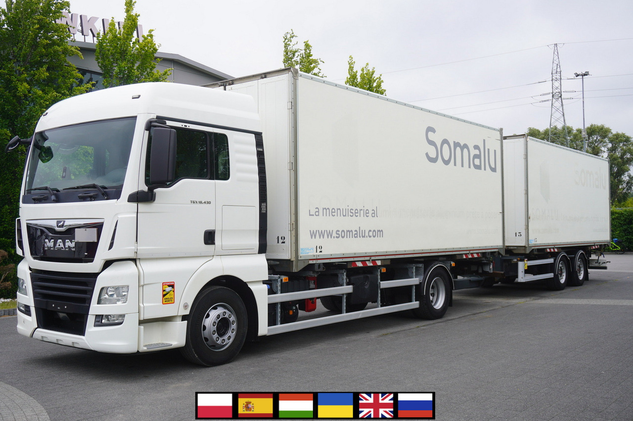 MAN TGX 18.430 / 18 EPAL box / Fruehauf 18 EPAL box trailer / 2021 - Kravas automašīna ar slēgto virsbūvi: foto 1 MAN TGX 18.430 / 18 EPAL box / Fruehauf 18 EPAL box trailer / 2021 - Kravas automašīna ar slēgto virsbūvi: foto 1