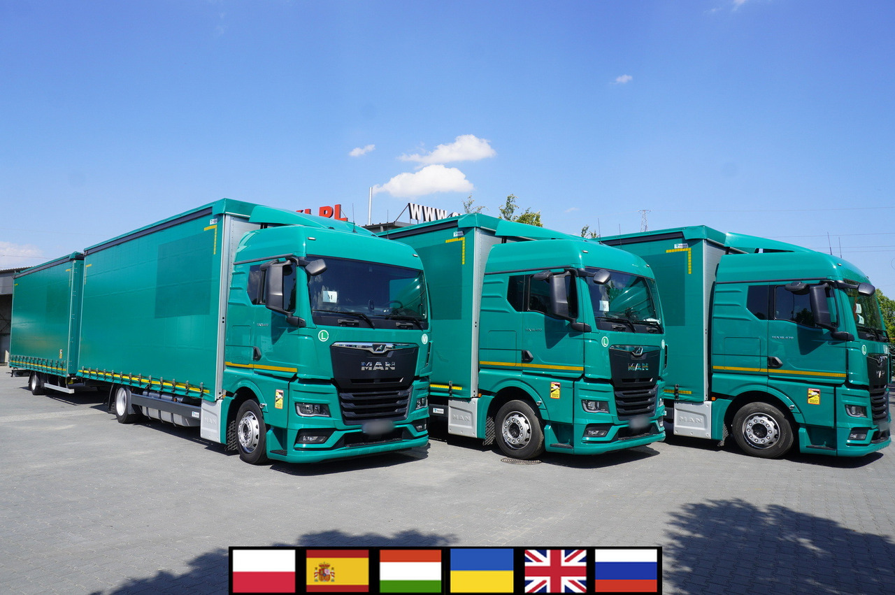 MAN TGX 18.470 / Trailer 19 EPAL / Curtainsider 19 EPAL / 2022 / Retarder / 15 units - Kravas automašīna ar tentu: foto 1 MAN TGX 18.470 / Trailer 19 EPAL / Curtainsider 19 EPAL / 2022 / Retarder / 15 units - Kravas automašīna ar tentu: foto 1
