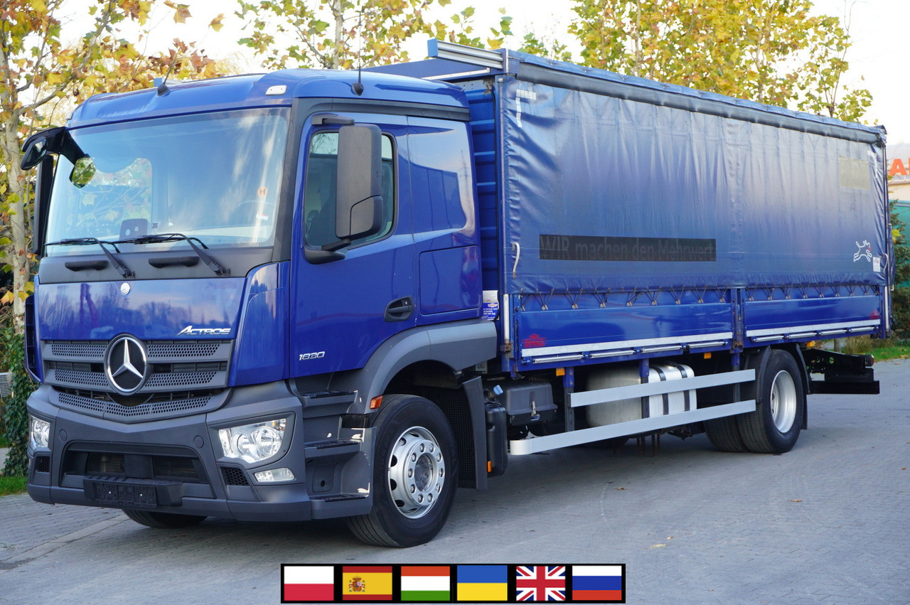 MERCEDES-BENZ Actros 1830 4x2 E6 / Curtainsider 18 EPAL / Sleeper cab - Kravas automašīna ar tentu: foto 1 MERCEDES-BENZ Actros 1830 4x2 E6 / Curtainsider 18 EPAL / Sleeper cab - Kravas automašīna ar tentu: foto 1