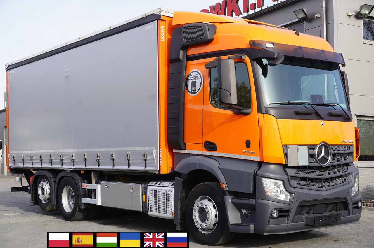 MERCEDES-BENZ Actros 2545 6×2 MP5 / FULL ADR / Curtainsider 17 EPAL - Kravas automašīna ar tentu: foto 1 MERCEDES-BENZ Actros 2545 6×2 MP5 / FULL ADR / Curtainsider 17 EPAL - Kravas automašīna ar tentu: foto 1