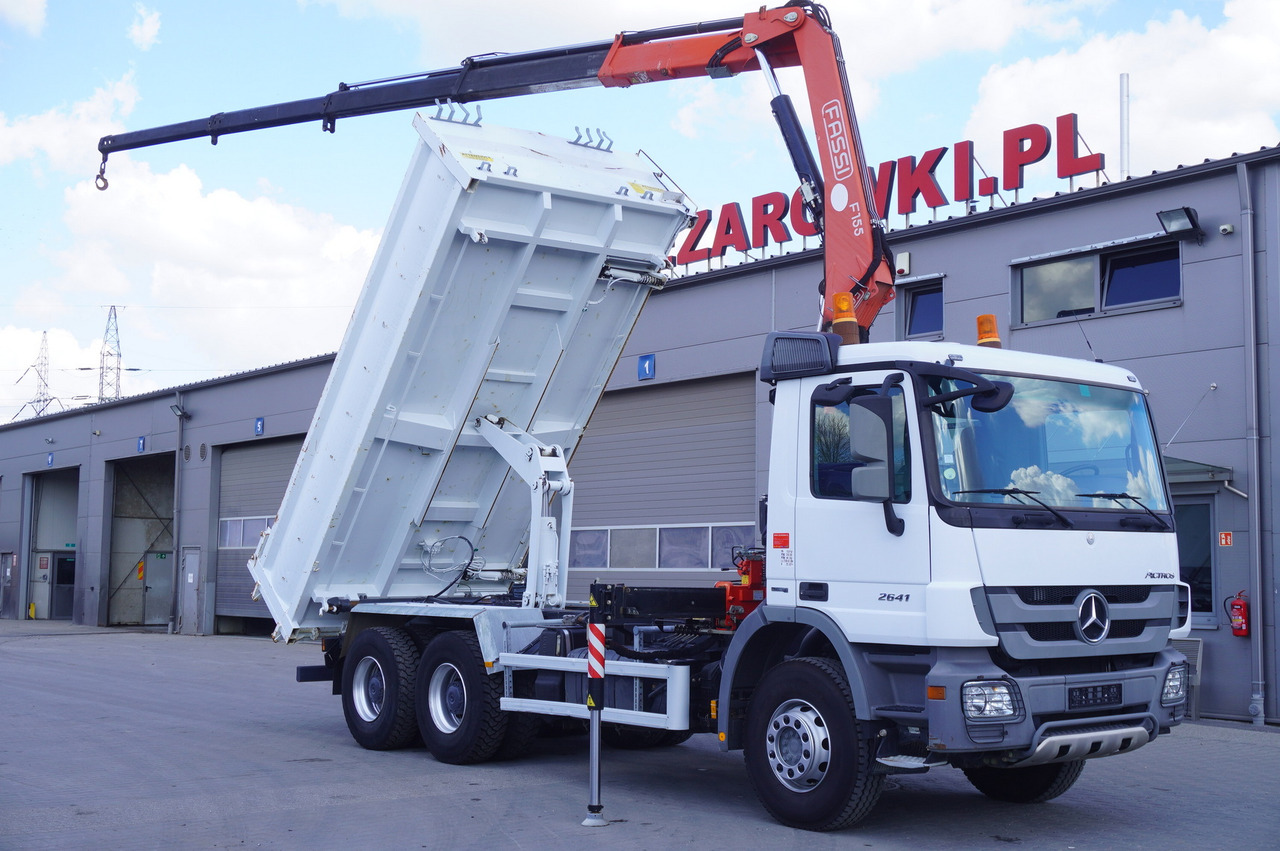 MERCEDES-BENZ Actros 2641 6×4 E5 / Crane / Dumper / 110000 km! - Bortu kravas automašīna/ Platforma, Kravas auto ar manipulatoru: foto 1 MERCEDES-BENZ Actros 2641 6×4 E5 / Crane / Dumper / 110000 km! - Bortu kravas automašīna/ Platforma, Kravas auto ar manipulatoru: foto 1