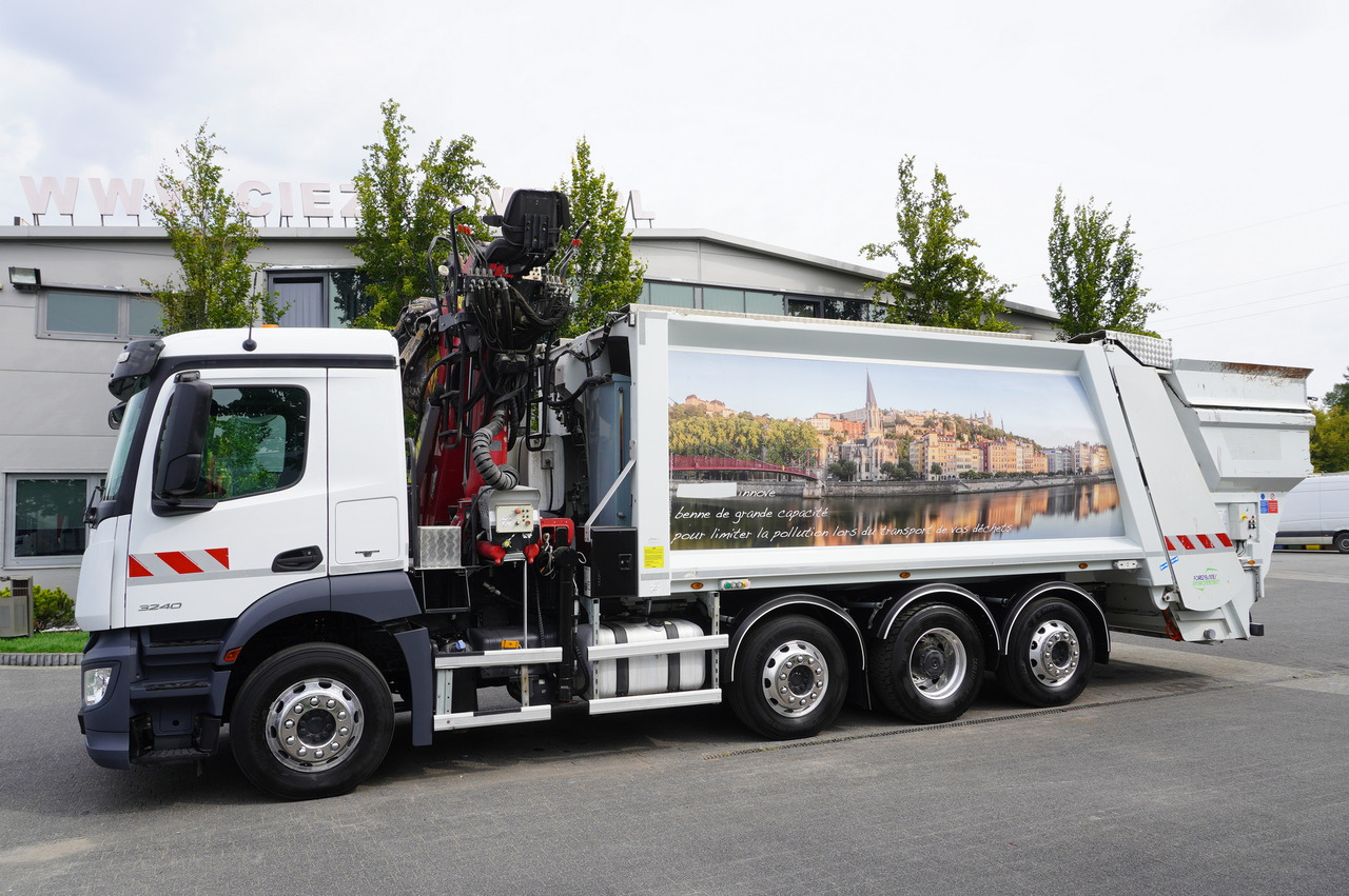 MERCEDES-BENZ Antos 3240 8x2 / Tajfun 5T crane / Farid Industries garbage truck/ 3 steered axles - Atkritumu vedējs: foto 5 MERCEDES-BENZ Antos 3240 8x2 / Tajfun 5T crane / Farid Industries garbage truck/ 3 steered axles - Atkritumu vedējs: foto 5